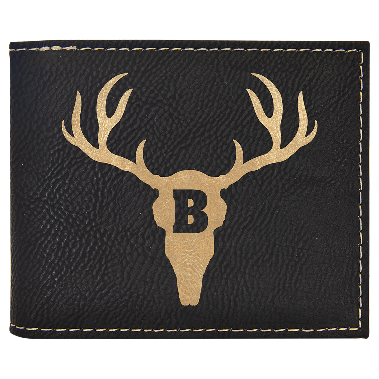 Personalized Bifold leatherette wallet with flip up id holder. Pre made designs and personalization options available