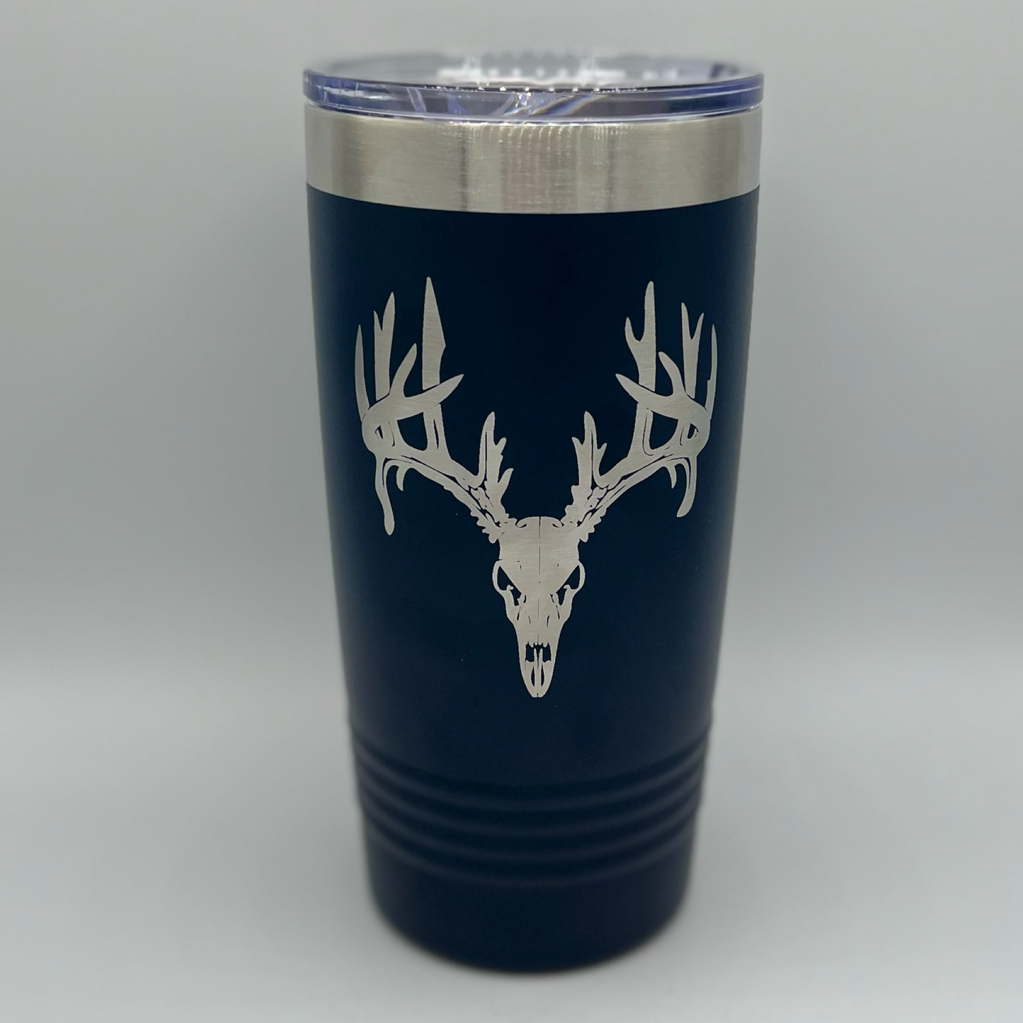 Personalized Laser engraved 20oz powder coated stainless steel tumbler with slide lid.