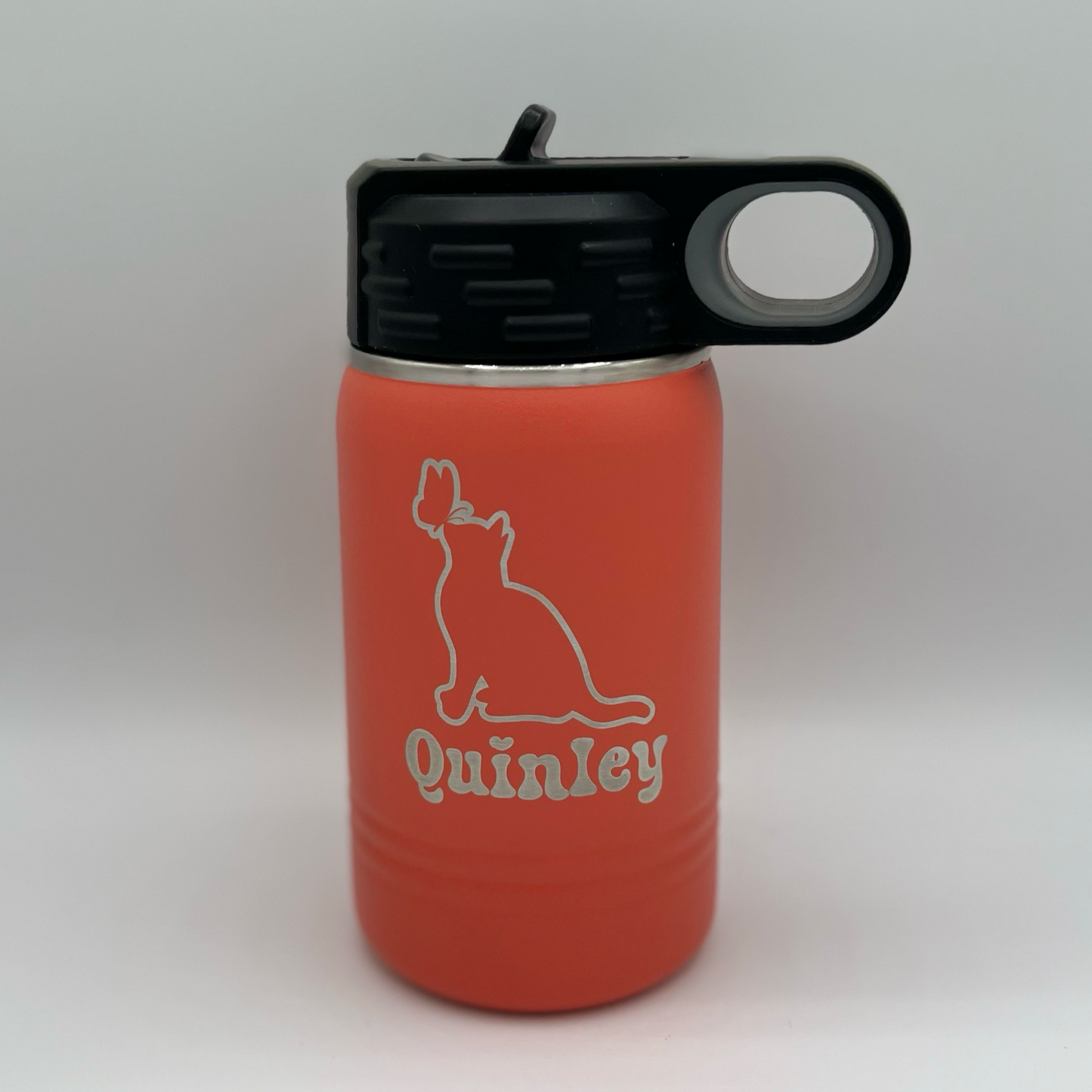 Personalized Laser Engraved Kids 12 oz water bottle