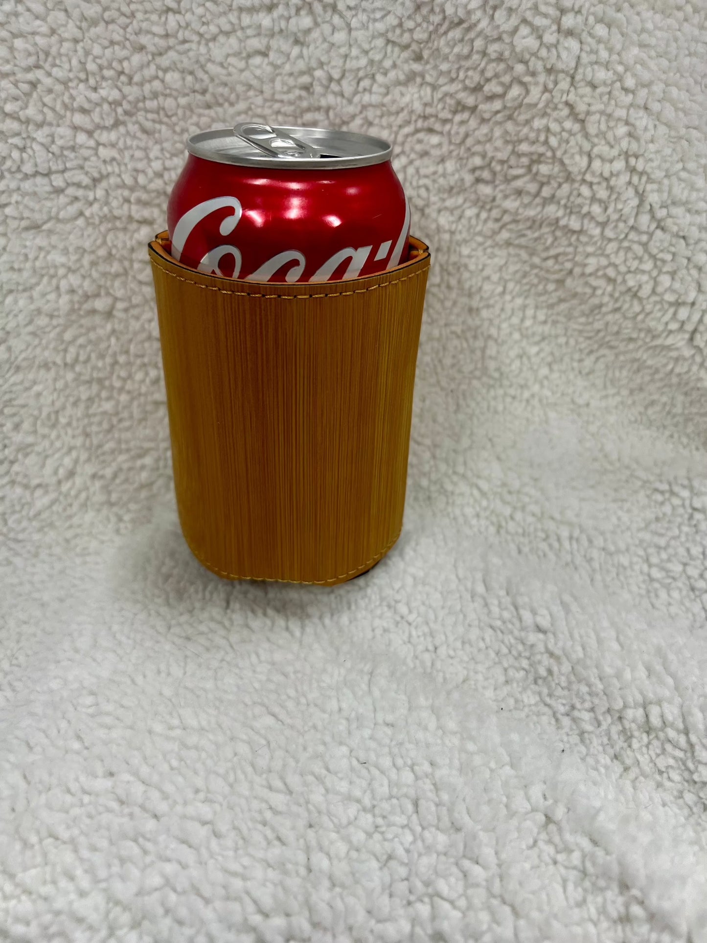 Laser Engraved Leatherette drink coozie